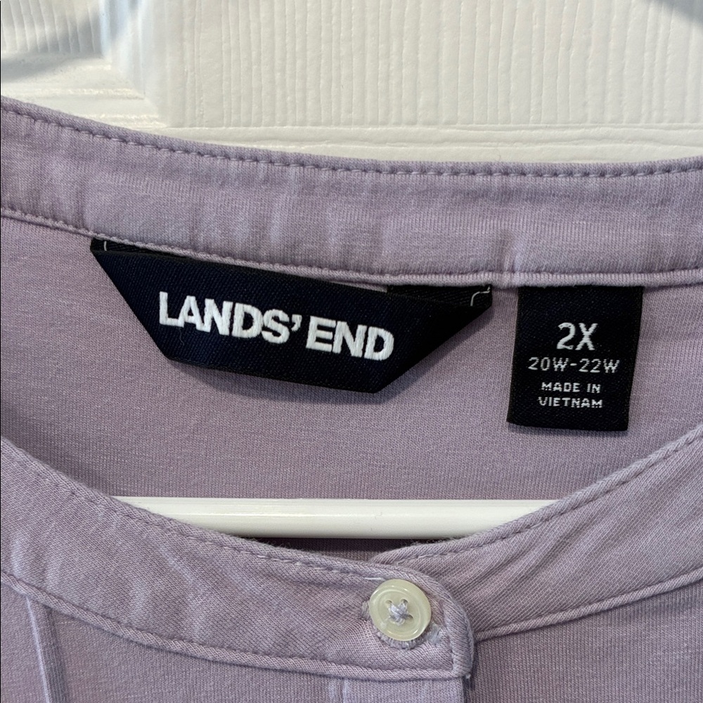 Lands' End Women's Lavender Blouse - Picture 2 of 9
